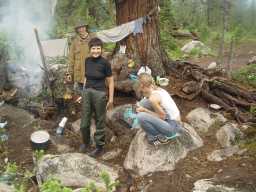 The first camp under the rain