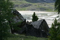 Sand water and rock