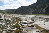 Washed away dam