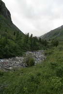 Looking up the river