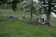 Camp near Khubuty waterfall